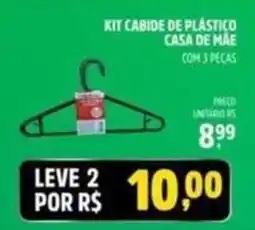 Supermercado Cubatao Kit cabide de plástico casa mãe oferta