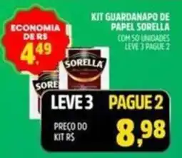Supermercado Cubatao kit guardanapo de papel sorella oferta
