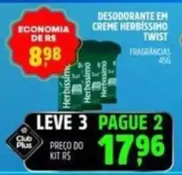 Supermercado Cubatao Desodorante em creme herbissimo twist oferta