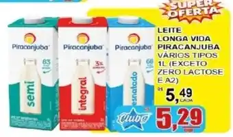 Supermercado Estrela Azul Leite longa vida piracanjuba vários tipos oferta