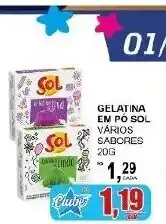 Supermercado Estrela Azul Gelatina em pó sol vários sabores oferta