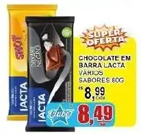 Supermercado Estrela Azul Chocolate em barra lacta vários sabores oferta