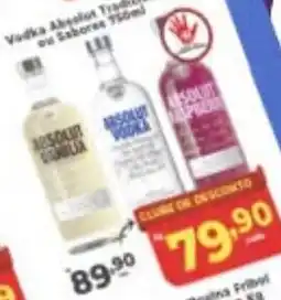 Nidobox Vodka Absolut Tradicional ou Sabor 750ml oferta
