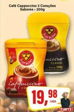 Rede Supermarket Café Cappuccino 3 Corações Sabores oferta