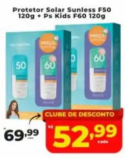 Nidobox Protetor solar sunless f50 + ps kids f60 oferta