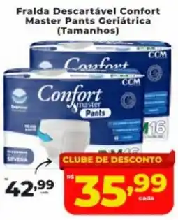 Nidobox Fralda descartável confort master pants geriátrica (tamanhos) oferta