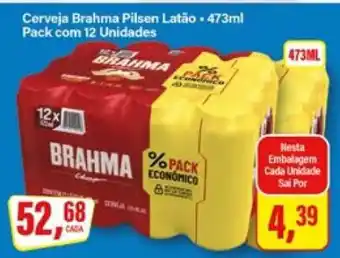 Rede Supermarket Cerveja Brahma Pilsen Latão oferta