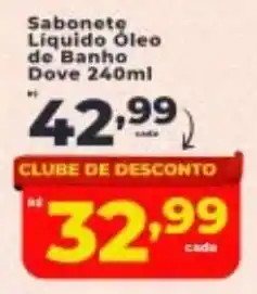 Nidobox Sabonete Líquido Óleo de Banho Dove oferta