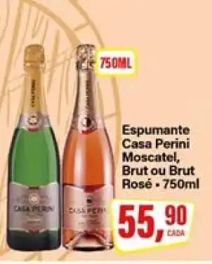 Rede Supermarket Espumante Casa Perini Moscatel, Brut ou Brut Rosé oferta