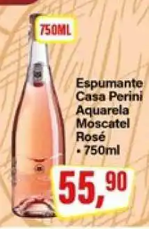 Rede Supermarket Espumante Casa Perini Aquarela Moscatel Rosé oferta