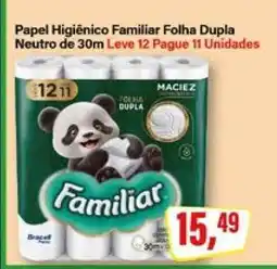 Rede Supermarket Papel Higiênico Familiar Folha Dupla Neutro de 30m oferta