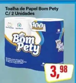 Rede Supermarket Toalha de Papel Bom Pety C/ 2 Unidades oferta