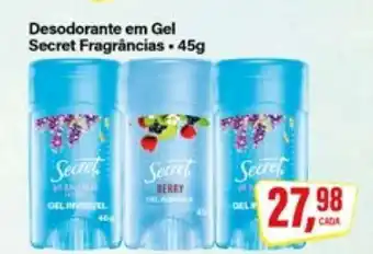 Rede Supermarket Desodorante em Gel Secret Fragrâncias oferta