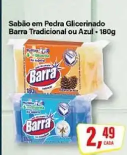 Rede Supermarket Sabão em Pedra Glicerinado Barra Tradicional ou Azul oferta