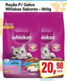 Rede Supermarket Ração P/ Gatos Whiskas Sabores - 900g oferta