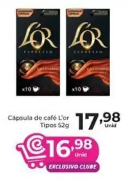 Comercial Esperança Cápsula de café l'or oferta