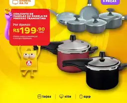Casa e Vídeo Conjunto de panelas ou panela de pressão tramontina oferta