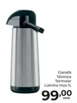 Comercial Esperança Garrafa térmica termolar lúmina inox 1l oferta