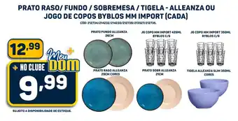 Prato raso/ fundo / sobremesa / tigela - alleanza ou jogo de copos byblos mm import