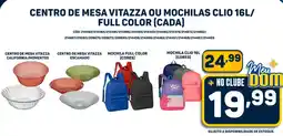 Dom Atacadista centro de mesa vitazza ou mochilas clio 16l/ full color (cada) oferta
