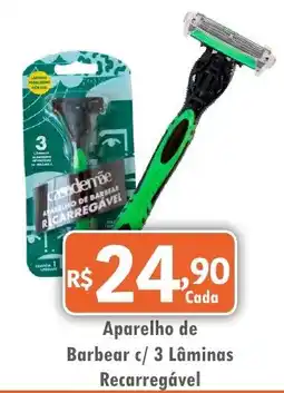 Royal Supermercados Aparelho de Barbear c/ 3 Lâminas Recarregável oferta