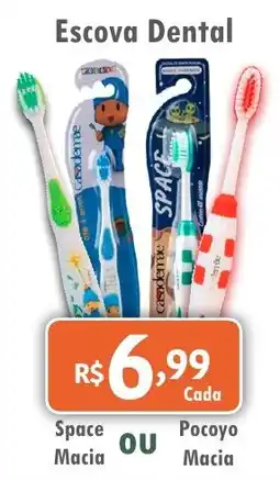 Royal Supermercados Escova Dental Space OU Pocoyo oferta