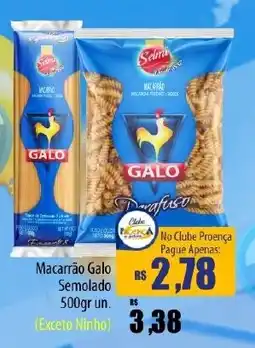 Proença Supermercados Macarrão galo semolado oferta