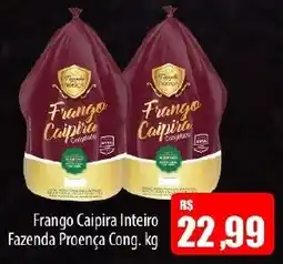Proença Supermercados Frango Caipira Inteiro oferta
