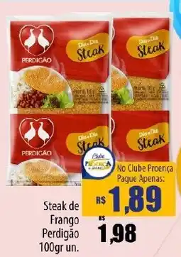 Proença Supermercados Steak de Frango Perdigão oferta