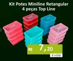 Copercana Kit Potes Miniline Retangular 4 peças Top Line oferta