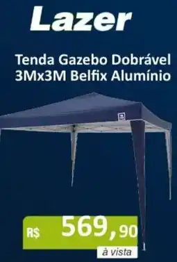 Copercana Tenda Gazebo Dobrável 3Mx3M Belfix Alumínio oferta