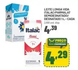 Cooper Leite longa vida italac/parmalat semidesnatado oferta