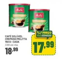 Cooper Café solúvel cremoso melitta oferta