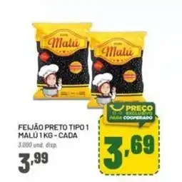 Cooper Feijão preto tipo 1 malu oferta