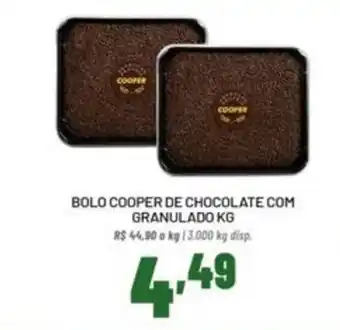 Bolo cooper de chocolate com granulado kg
