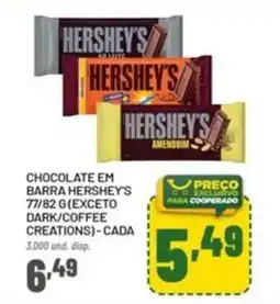 Cooper chocolate em barra hershey's oferta