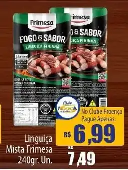 Proença Supermercados Linguiça mista frimesa oferta