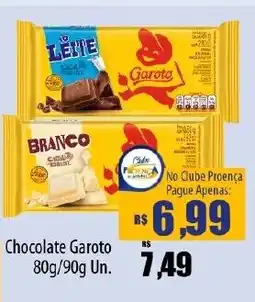 Proença Supermercados Chocolate Garoto oferta