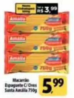 Coelho Diniz Macarrão Espaguete C/ Ovos Santa Amália oferta