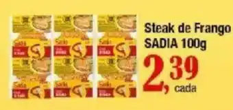 Supermercados Unidos Steak de Frango SADIA oferta