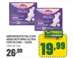 Cooper Absorvente mili com abas noturno ultra oferta
