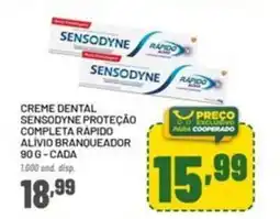 Cooper creme dental sensodyne proteção completa rápido alívio branqueador oferta