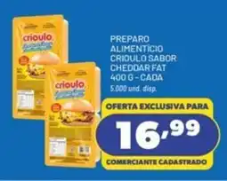 Cooper Preparo alimentício crioulo sabor cheddar fat oferta