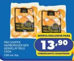 Cooper pão cooper hamburguer sem gergelim oferta