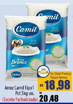 Proença Supermercados Arroz Camil Tipo1 oferta