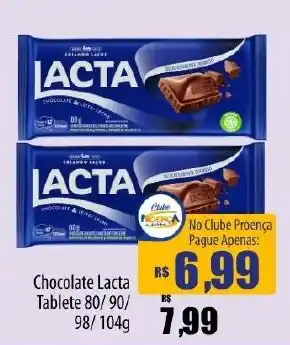 Proença Supermercados Chocolate lacta tablete oferta