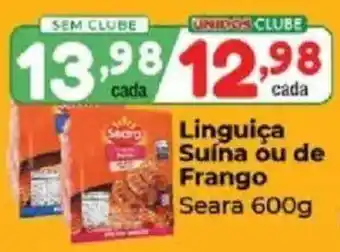 Supermercados Unidos Linguiça Suína ou de Frango oferta