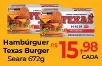 Supermercados Unidos Hambúrguer texas burger oferta