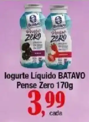 Supermercados Unidos Iogurte Líquido BATAVO Pense Zero oferta
