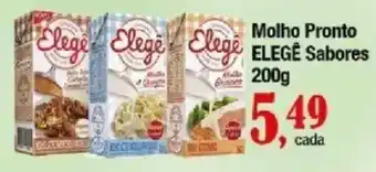 Supermercados Unidos Molho Pronto ELEGÊ Sabores oferta